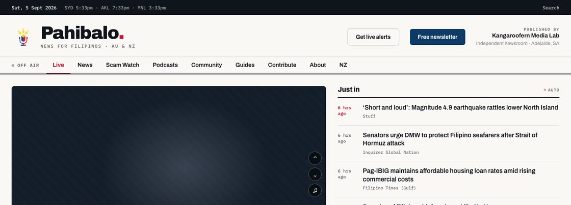 Pahibalo News homepage